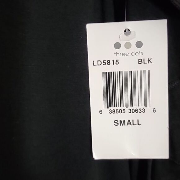 Three Dots Black Long Sleeve Dress Small NWT - Picture 5 of 5